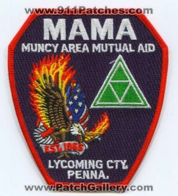 Muncy Area Mutual Aid MAMA Fire Department (Pennsylvania)
Scan By: PatchGallery.com
Keywords: dept. lycoming city penna.