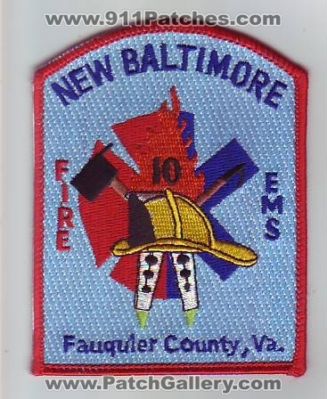 New Baltimore Fire EMS Department (Virginia)
Thanks to Dave Slade for this scan.
Keywords: dept. 10 fauquier county va.