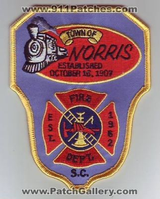 Norris Fire Department (South Carolina)
Thanks to Dave Slade for this scan.
Keywords: dept. town of s.c.