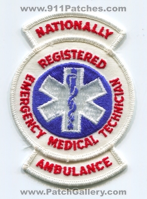Nationally Registered Emergency Medical Technician NREMT Ambulance EMS Patch (No State Affiliation)
Scan By: PatchGallery.com
Keywords: nremta n.r.e.m.t.a.