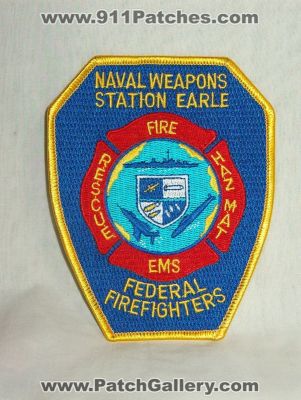 Naval Weapons Station Earle Federal FireFighters (New Jersey)
Thanks to Walts Patches for this picture.
Keywords: nws usn navy fire ems rescue haz-mat hazmat