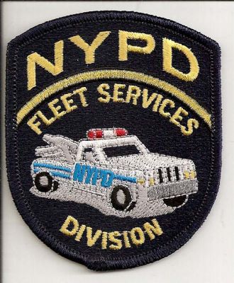 New York Police Department Fleet Services Division
Thanks to EmblemAndPatchSales.com for this scan.
Keywords: nypd city of