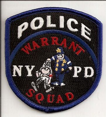 New York Police Department Warrant Squad
Thanks to EmblemAndPatchSales.com for this scan.
Keywords: nypd city of