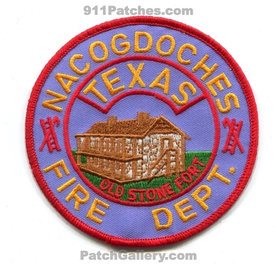 Nacogdoches Fire Department Patch (Texas)
Scan By: PatchGallery.com
Keywords: dept. old stone fort