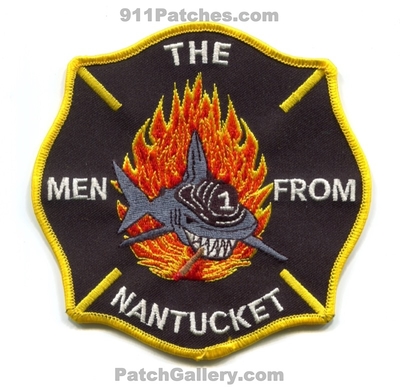 Nantucket Fire Department Station 1 Patch (Massachusetts)
Scan By: PatchGallery.com
Keywords: dept. the men from shark