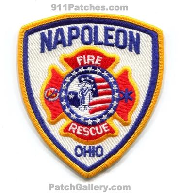 Napoleon Fire Rescue Department Patch (Ohio)
Scan By: PatchGallery.com
Keywords: dept.