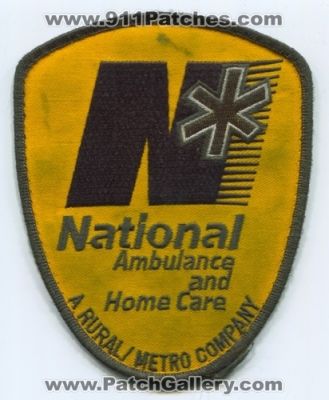 National Ambulance and Home Care Patch (New York)
Scan By: PatchGallery.com
Keywords: ems a rural metro company co.