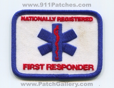 Nationally Registered First Responder EMS Patch (No State Affiliation)
Scan By: PatchGallery.com
Keywords: ambulance