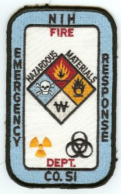 National Institute of Health Fire Dept
Thanks to PaulsFirePatches.com for this scan.
Keywords: maryland department nih emergency response company 51 hazardous materials haz mat