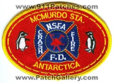 Naval Support Force Antarctica Fire Department McMurdo Station Patch (Antarctica)
Scan By: PatchGallery.com
Keywords: nsfa f.d. fd crash rescue cfr arff aircraft airport firefighter firefighting sta. usn navy military