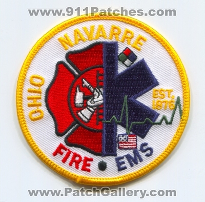 Navarre Fire EMS Department Patch (Ohio)
Scan By: PatchGallery.com
Keywords: dept. est. 1876