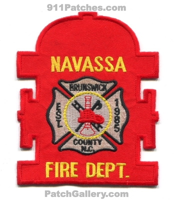 Navassa Fire Department Brunswick County Patch (North Carolina)
Scan By: PatchGallery.com
Keywords: dept. co. est. 1985