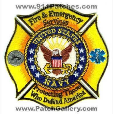 Navy Fire and Emergency Services Department USN Military Patch (No State Affiliation)
Scan By: PatchGallery.com
Keywords: united states u.s.n. protecting those who defend america