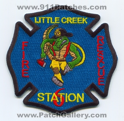 Navy Region Mid-Atlantic Joint Expeditionary Base JEB Little Creek Fire Rescue Department Station 6 USN Military Patch (Virginia)
Scan By: PatchGallery.com
[b]Patch Made By: 911Patches.com[/b]
Keywords: j.e.b. dept. u.s.n.