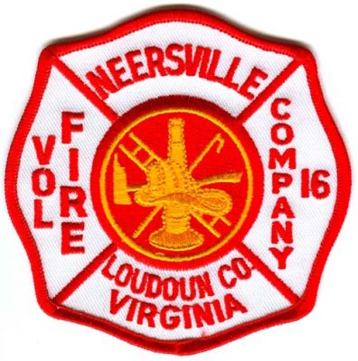 Neersville Volunteer Fire Company 16 Patch (Virginia)
[b]Scan From: Our Collection[/b]
County: Loudoun
