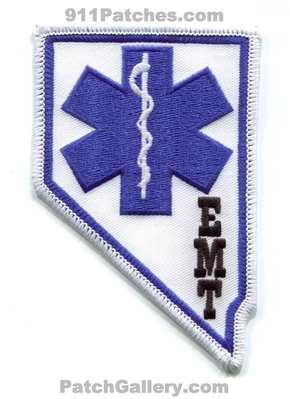 Nevada State Emergency Medical Technician EMT EMS Patch (Nevada) (State Shape)
Scan By: PatchGallery.com
Keywords: services ambulance