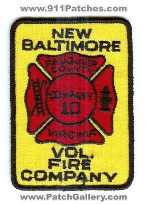 New Baltimore Volunteer Fire Company 10 (Virginia)
Thanks to Mark C Barilovich for this scan.
Keywords: vol. fauquier county