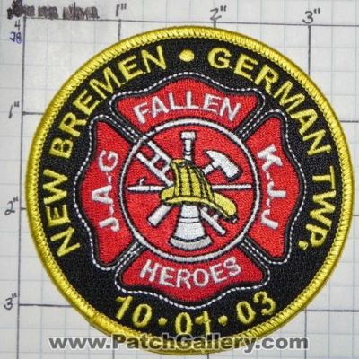 New Bremen German Township Fire Department Fallen Heroes (Ohio)
Thanks to swmpside for this picture.
Keywords: twp. dept. j.a.g. k.j.j. jag kjj