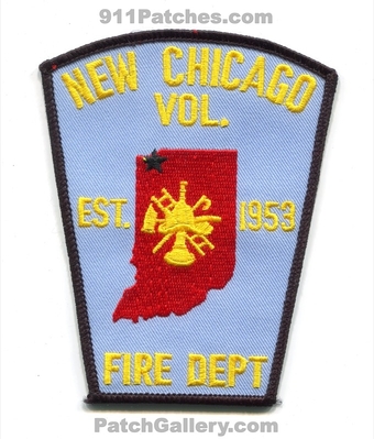 New Chicago Volunteer Fire Department Patch (Indiana)
Scan By: PatchGallery.com
Keywords: vol. dept. est. 1953