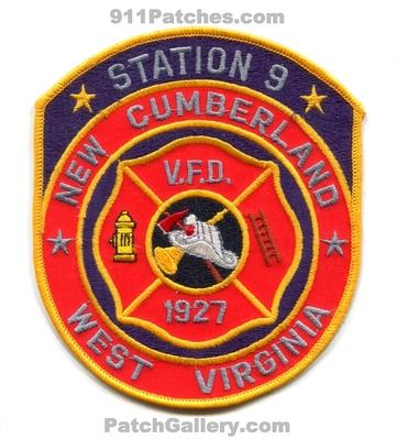 New Cumberland Volunteer Fire Department Station 9 Patch (West Virginia)
Scan By: PatchGallery.com
Keywords: vol. dept. vfd v.f.d. 1927