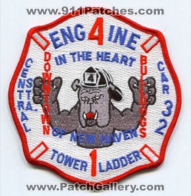 New Haven Fire Department Engine 4 Tower Ladder 1 Car 32 (Connecticut)
Scan By: PatchGallery.com
Keywords: dept. company station in the heart of central sta.