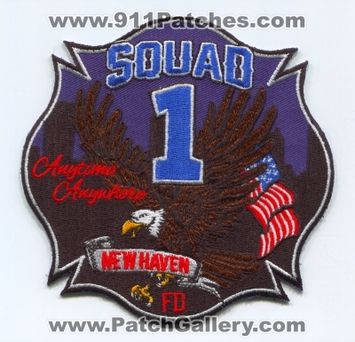New Haven Fire Department Squad 1 (Connecticut)
Scan By: PatchGallery.com
Keywords: dept. company co. station fd anytime anywhere