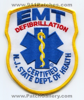 New Jersey State Certified EMT Defibrillation EMS Patch (New Jersey)
Scan By: PatchGallery.com
Keywords: n.j. department dept. of health emergency medical technician services ambulance