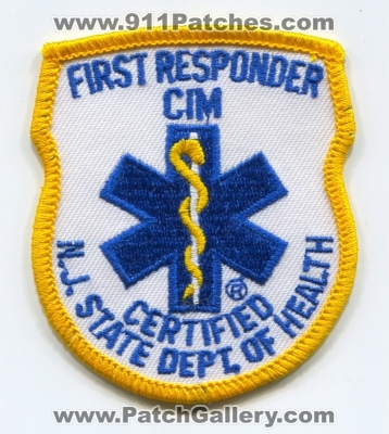New Jersey State First Responder CIM Patch (New Jersey)
Scan By: PatchGallery.com
Keywords: ems n.j. certified department dept. of health
