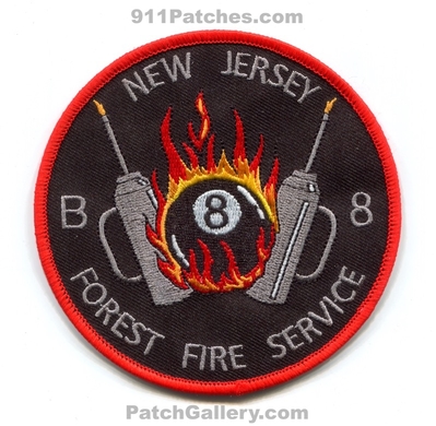 New Jersey Forest Fire Service Brush 8 Patch (New Jersey)
Scan By: PatchGallery.com
[b]Patch Made By: 911Patches.com[/b]
Keywords: wildfire wildland b8