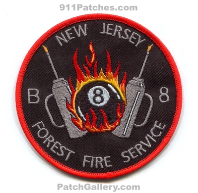 New Jersey Forest Fire Service Brush 8 Patch (New Jersey)
Scan By: PatchGallery.com
[b]Patch Made By: 911Patches.com[/b]
Keywords: wildfire wildland b8