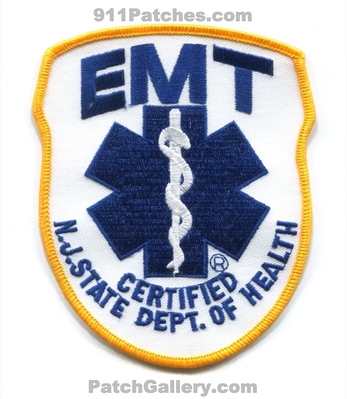 New Jersey State Certified Emergency Medical Technician EMT EMS Patch (New Jersey)
Scan By: PatchGallery.com
Keywords: department dept. of health doh services ambulance