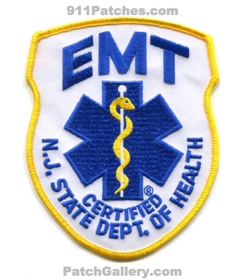 New Jersey State Certified Emergency Medical Technician EMT EMS Patch (New Jersey)
Scan By: PatchGallery.com
Keywords: department dept. of health doh services ambulance
