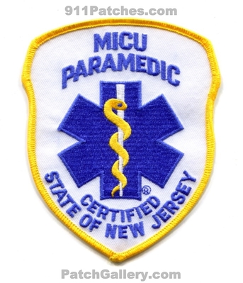New Jersey State Certified MICU Paramedic EMS Patch (New Jersey)
Scan By: PatchGallery.com
Keywords: medical intensive care unit emergency services ambulance of