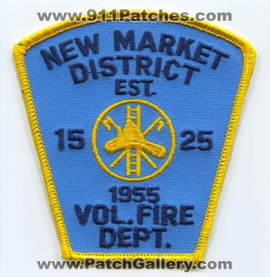 New Market District Volunteer Fire Department Patch (Maryland)
Scan By: PatchGallery.com
Keywords: dist. vol. dept. 15 25
