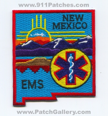 New Mexico State Emergency Medical Services EMS Patch (New Mexico)
Scan By: PatchGallery.com
Keywords: certified licensed registered ambulance shape