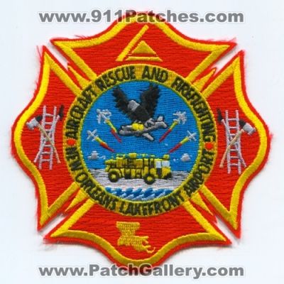 New Orleans Lakefront Airport Fire Department Aircraft Rescue and FireFighting ARFF Patch (Louisiana)
Scan By: PatchGallery.com
Keywords: dept. firefighter cfr crash fire