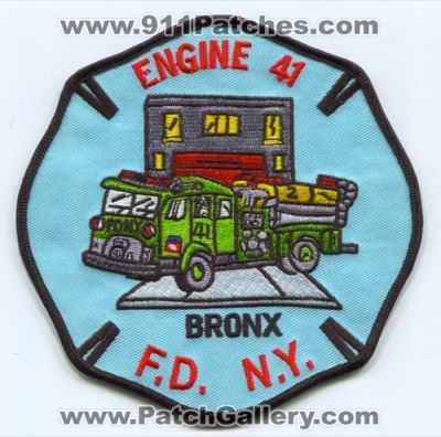 New York City Fire Department FDNY Engine 41 (New York)
Scan By: PatchGallery.com
Keywords: of dept. f.d.n.y. company station bronx
