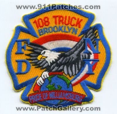 New York City Fire Department FDNY Truck 108 (New York)
Scan By: PatchGallery.com
Keywords: of dept. f.d.n.y. company co. station brooklyn pride of williamsburg