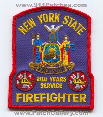 New York State Firefighter 200 Years Service Patch (New York)
Scan By: PatchGallery.com
Keywords: certified licensed registered fire department dept.
