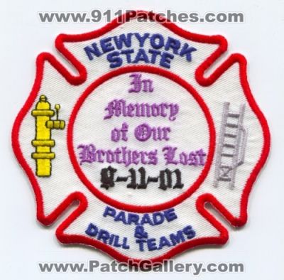 New York State Parade and Drill Teams (New York)
Scan By: PatchGallery.com
Keywords: & in memory of our brothers lost 9-11-01 09-11-01 09-11-2001 9-11-2001 september 11th