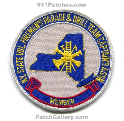 New York State Volunteer Firemens Parade and Drill Team Captains Association Member Fire Patch (New York)
Scan By: PatchGallery.com
Keywords: vol. & assoc. assn. department dept.