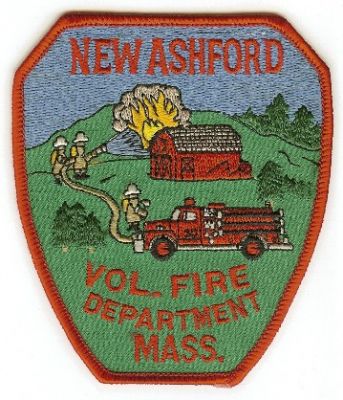 New Ashford Vol Fire Department
Thanks to PaulsFirePatches.com for this scan.
Keywords: massachusetts volunteer