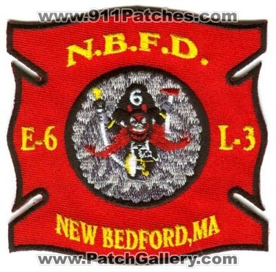 New Bedford Fire Department Engine 6 Ladder 3 (Massachusetts)
Scan By: PatchGallery.com
Keywords: dept. nbfd n.b.f.d. e-6 l-3 company station