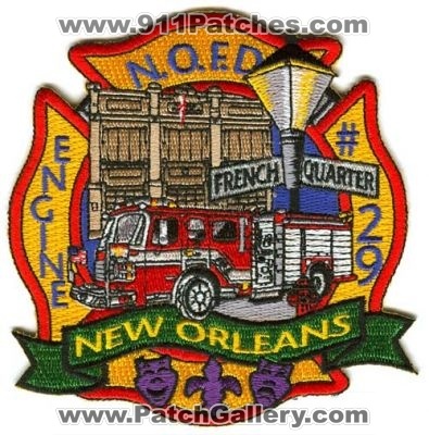 New Orleans Fire Department Engine 29 Patch (Louisiana)
Scan By: PatchGallery.com
Keywords: dept. nofd n.o.f.d. # number french quarter