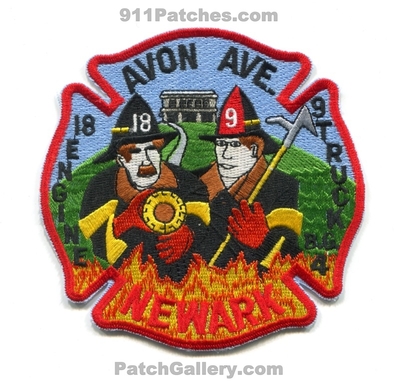 Newark Fire Department Engine 18 Truck 9 Patch (New Jersey)
Scan By: PatchGallery.com
Keywords: dept. company co. station avon ave.