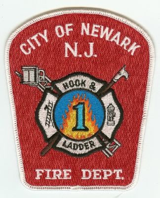 Newark Fire Dept Hook & Ladder 1
Thanks to PaulsFirePatches.com for this scan.
Keywords: new jersey department city of