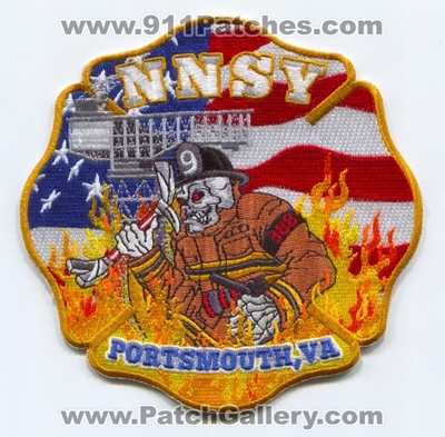 Newport News Shipyard Fire Department 9 Portsmouth Patch (Virginia)
Scan By: PatchGallery.com
Keywords: Shipbuilding Dept. NNSY N.N.S.Y. 388 VA