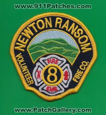 Newton Ransom Volunteer Fire Company 8 (Pennsylvania)
Thanks to PaulsFirePatches.com for this scan. 
Keywords: co. ems department dept.
