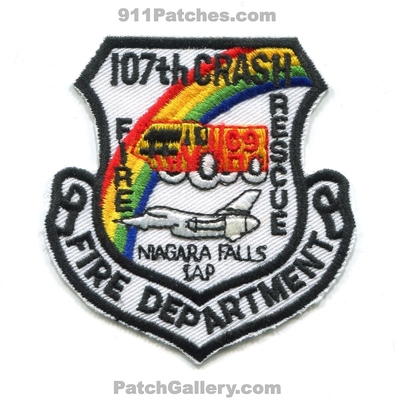 107th Attack Wing Crash Fire Rescue Department USAF Military Patch (New York)
Scan By: PatchGallery.com
Keywords: atkw cfr dept. arff niagara international airport iap dept.