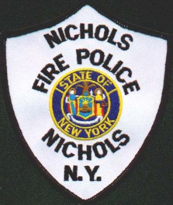 Nichols Fire Police
Thanks to EmblemAndPatchSales.com for this scan.
Keywords: new york